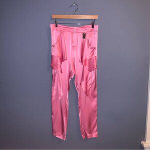 Silk Pink Trouser Pants Size Small